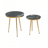 Avery Green Marble Side Table