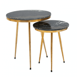 Avery Green Marble Side Table