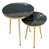 Avery Green Marble Side Table