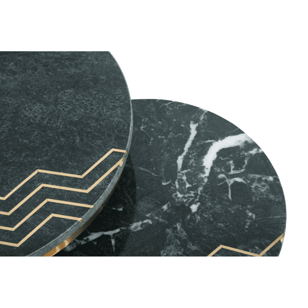 Avery Green Marble Side Table