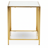 Elysian Glass And Gold Frame Side Table