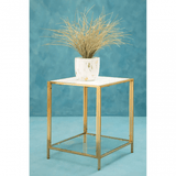 Elysian Glass And Gold Frame Side Table