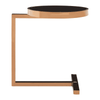 Orion Rose Gold Side Table With T Base