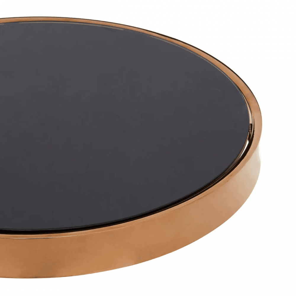 Orion Rose Gold Side Table With T Base