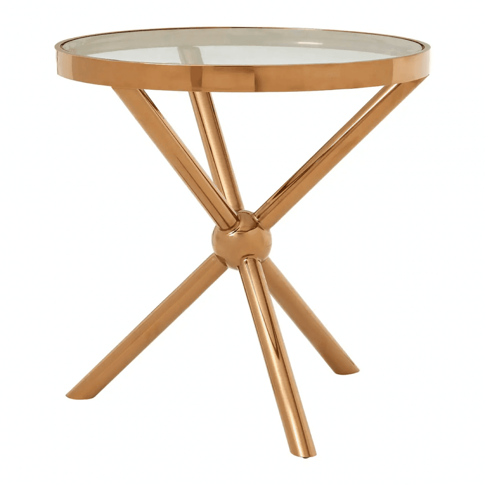Orion Round Rose Gold Side Table