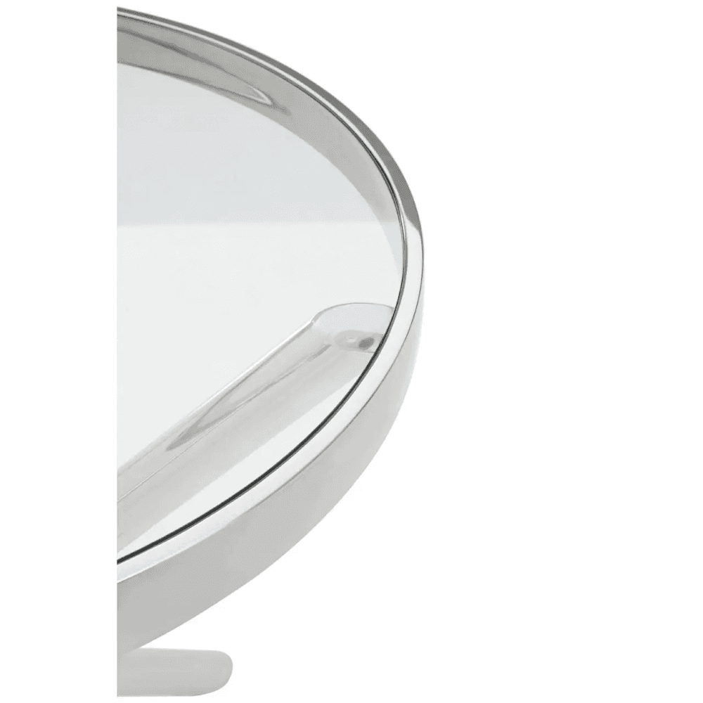 Orion Round Silver Side Table