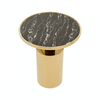Belmore Black Marble Effect Gold Base Side Table