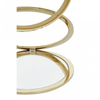 Belmore Clear Glass End Table With Warm Metallic Frame