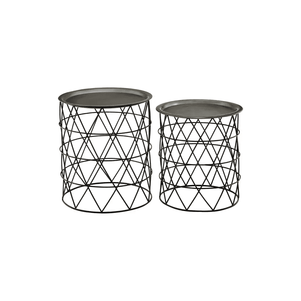 Verona Templar Zinc And Black Iron Tables