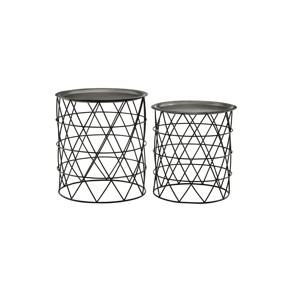 Verona Templar Zinc And Black Iron Tables