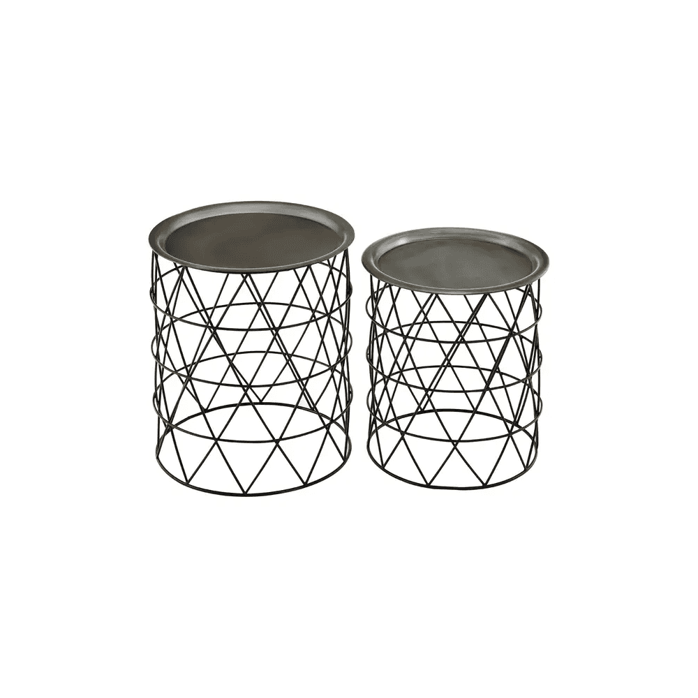 Verona Templar Zinc And Black Iron Tables