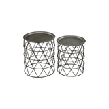 Verona Templar Zinc And Black Iron Tables