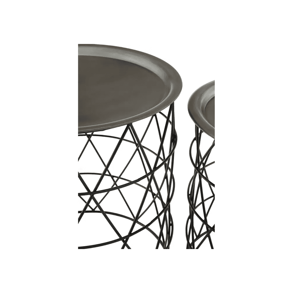 Verona Templar Zinc And Black Iron Tables