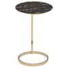Belmore End Table With Black Marble Effect Glass Top