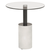 Belmore End Table With Silver Base