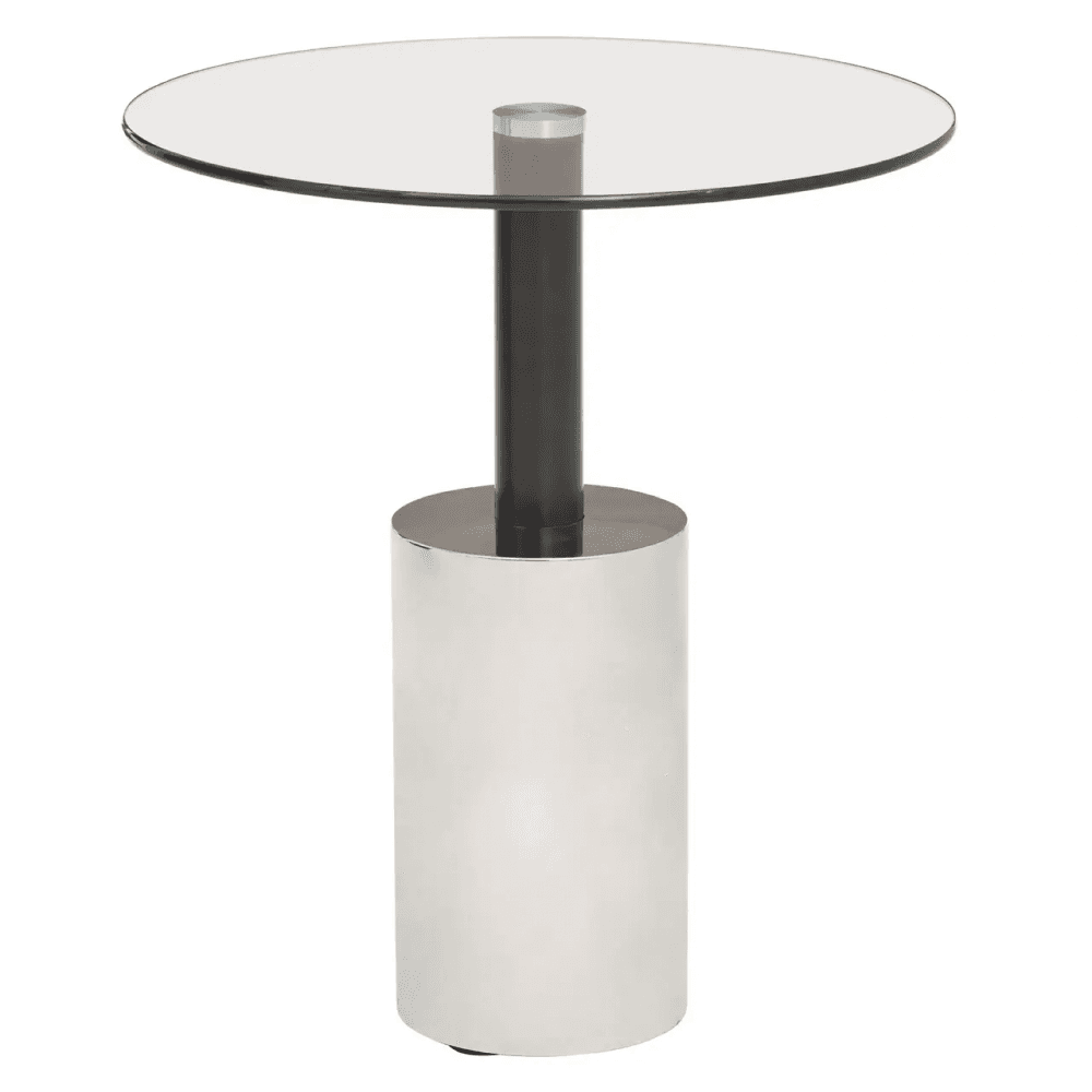 Belmore End Table With Silver Base