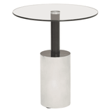 Belmore End Table With Silver Base