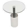 Belmore End Table With Silver Base