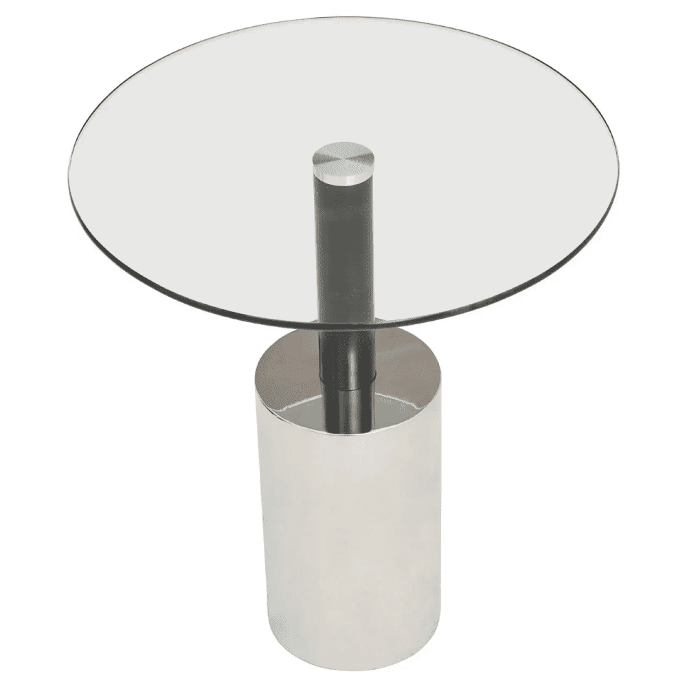 Belmore End Table With Silver Base
