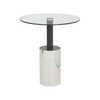 Belmore End Table With Silver Base