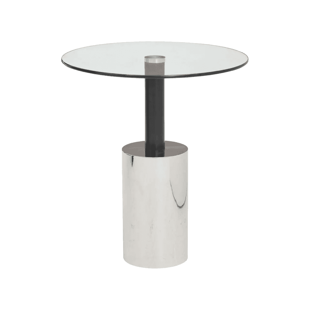 Belmore End Table With Silver Base