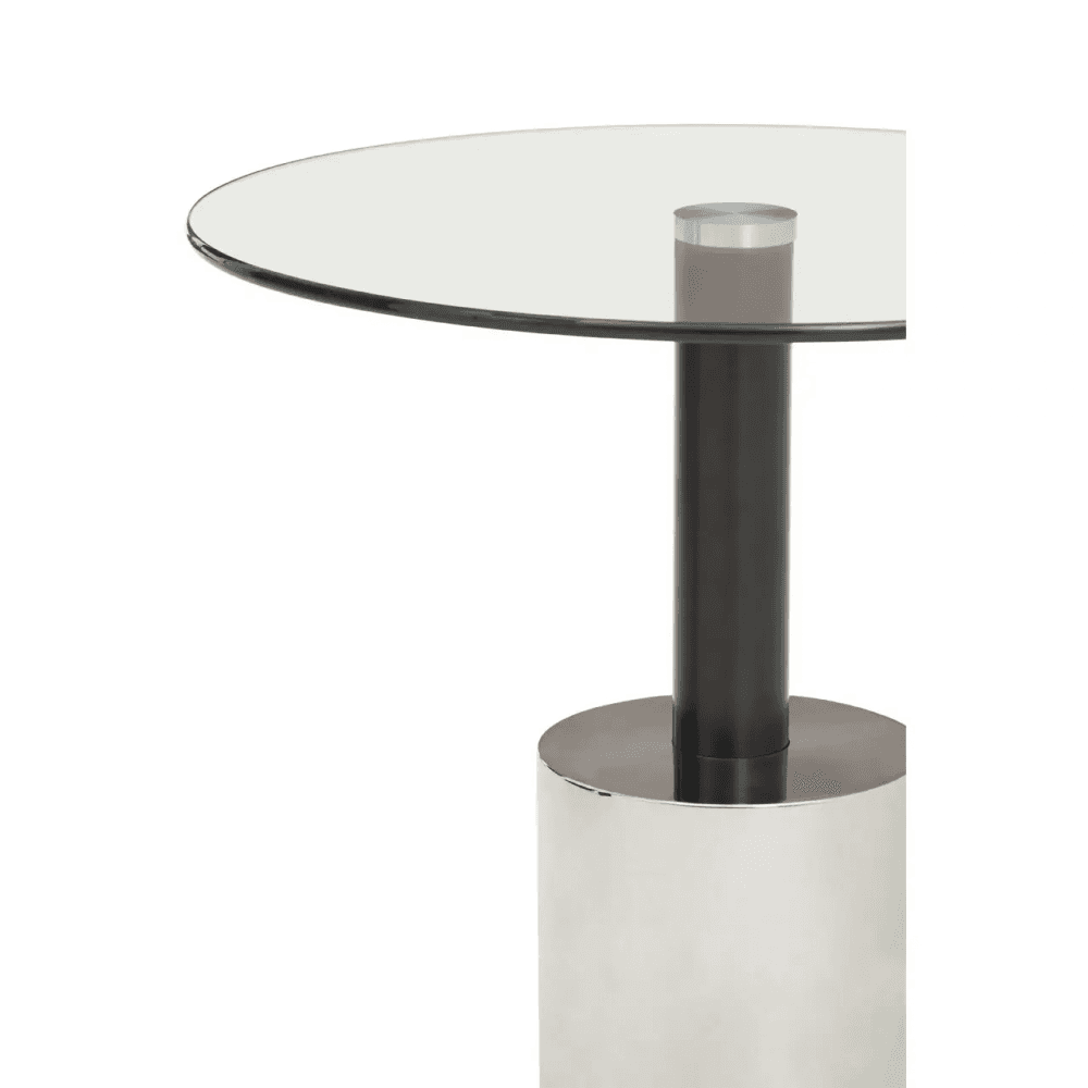 Belmore End Table With Silver Base