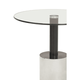 Belmore End Table With Silver Base