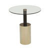 Belmore End Table With Warm Metallic Base