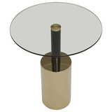 Belmore End Table With Warm Metallic Base