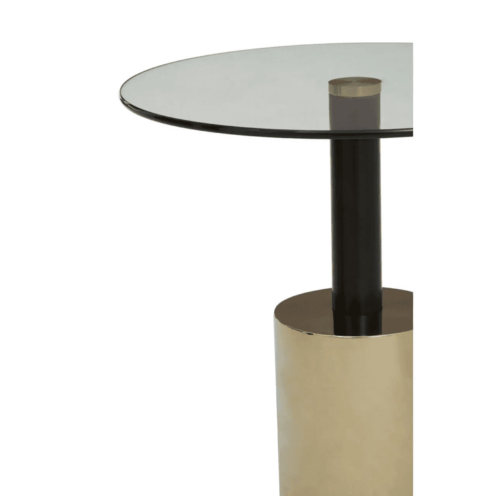 Belmore End Table With Warm Metallic Base