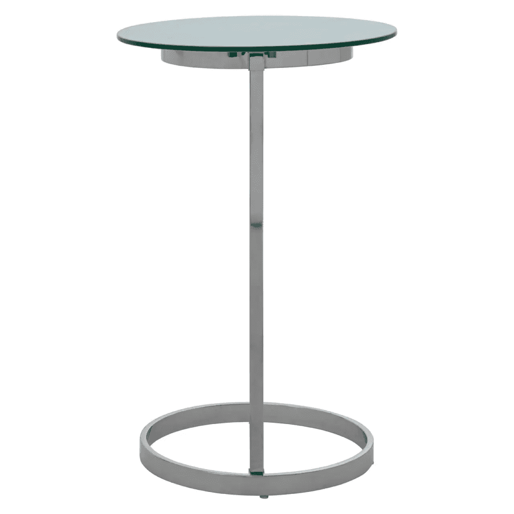 Belmore End Table With White Marble Effect Top