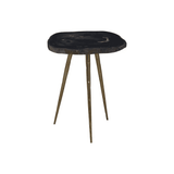 Sterling Side Table With Petrified Wood Top