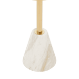 Belmore White Marble End Table