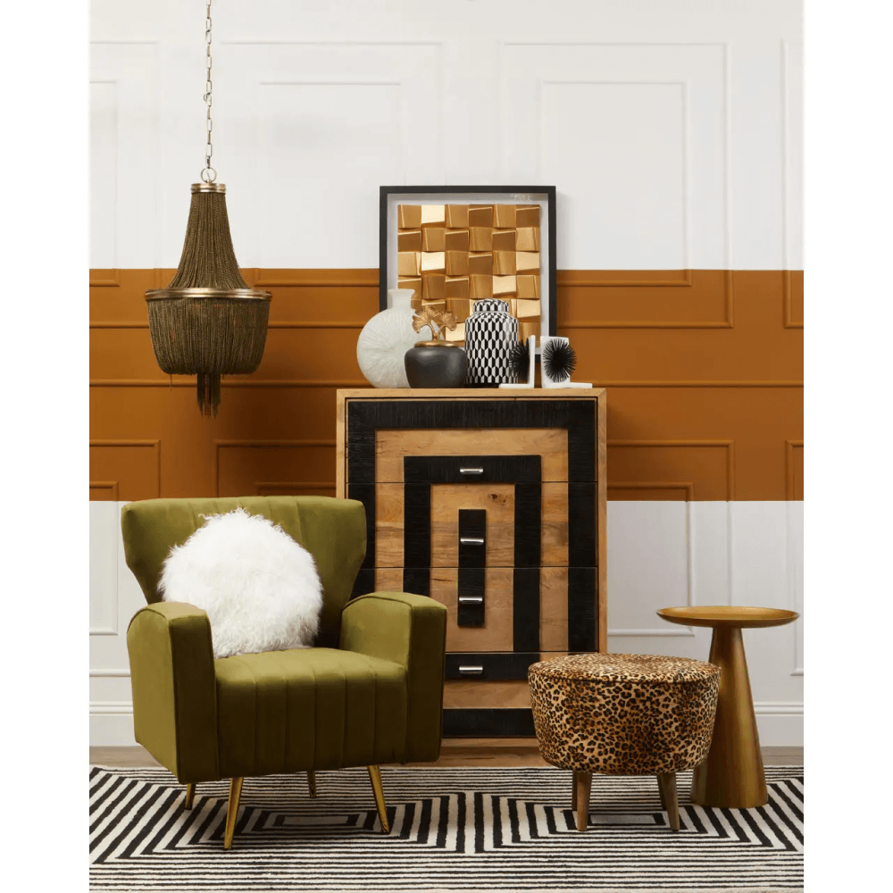 Addison Gold Finish Round Side Table