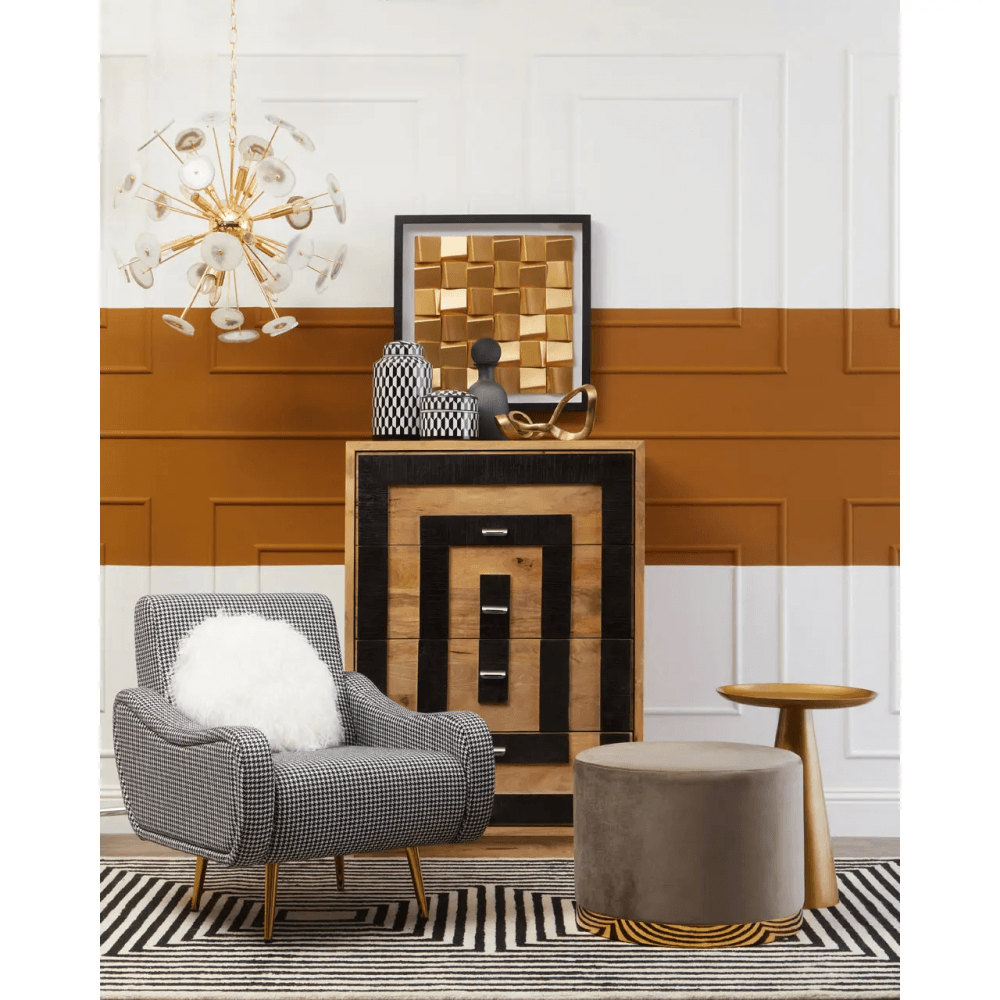 Addison Gold Finish Round Side Table