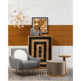 Addison Gold Finish Round Side Table