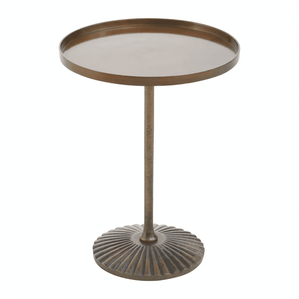Addison Large Antique Brass Finish Side Table