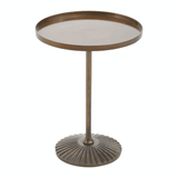 Addison Large Antique Brass Finish Side Table