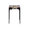 Sterling Cheese Stone And Black Resin Side Table