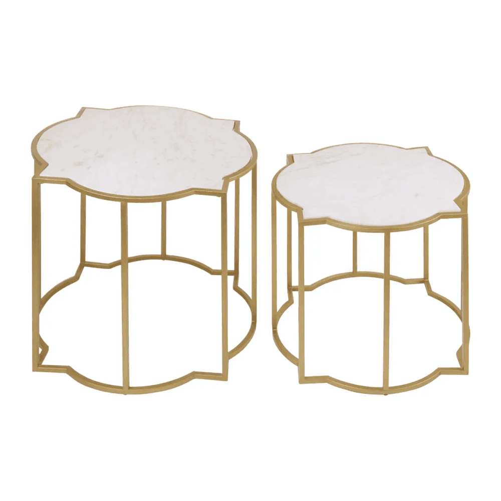 Elsie Set Of 2 Tables With Quatrefoil Top