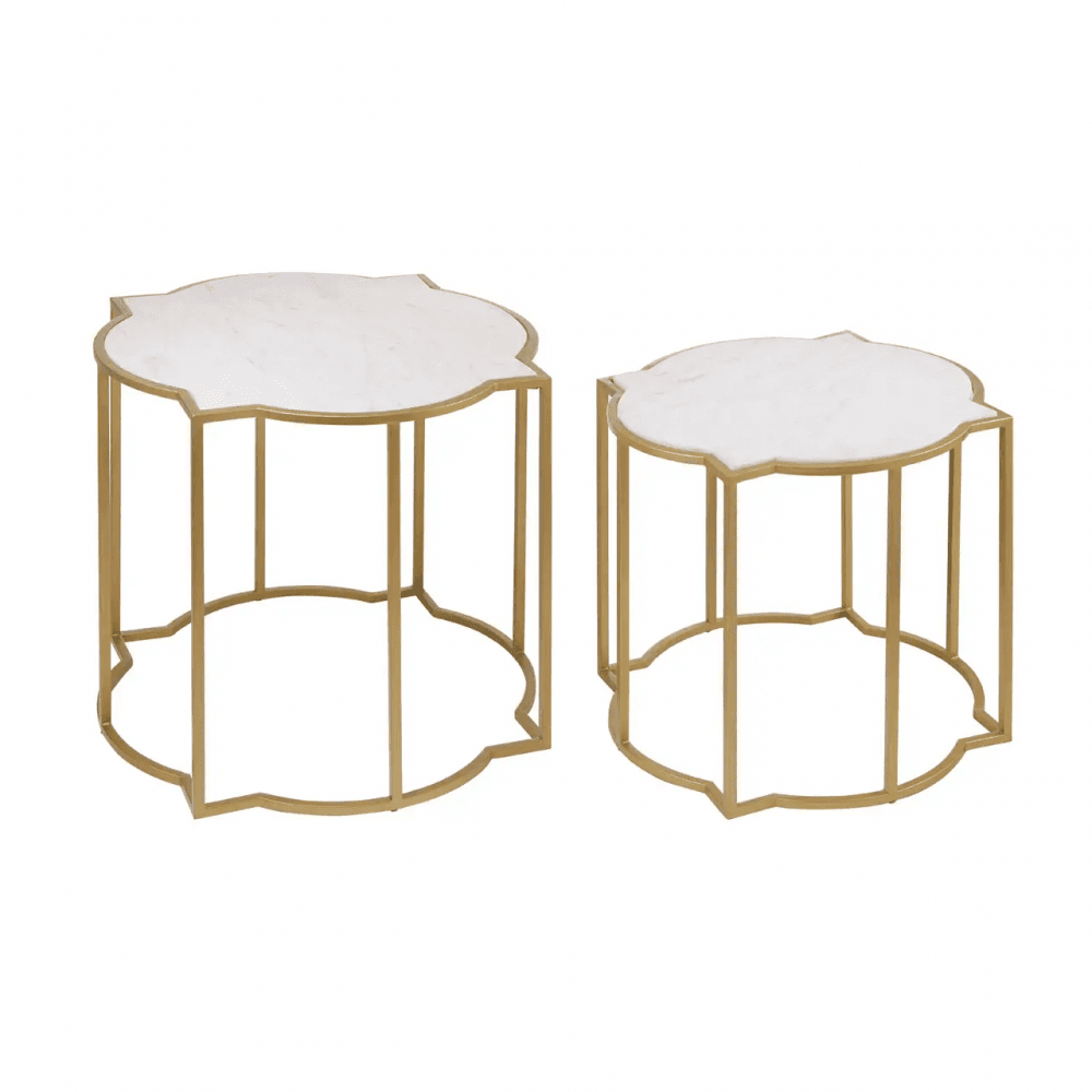 Elsie Set Of 2 Tables With Quatrefoil Top