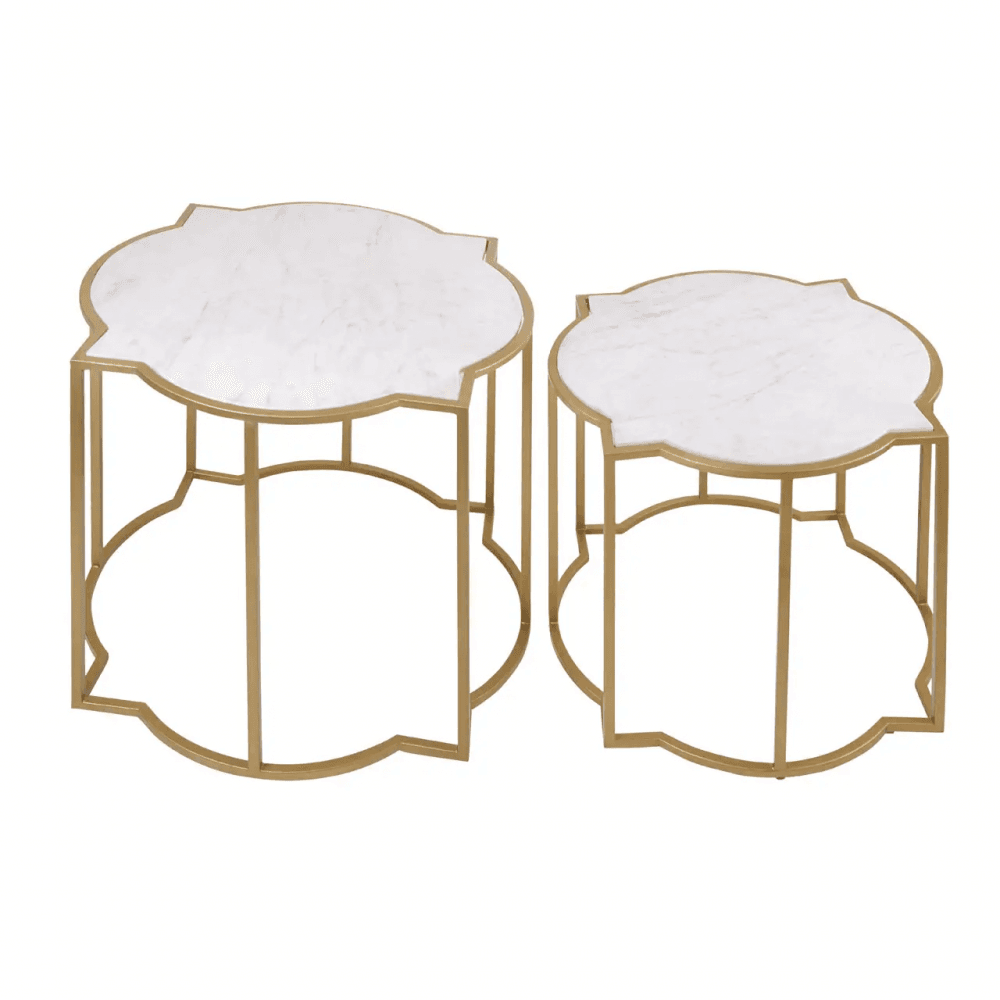Elsie Set Of 2 Tables With Quatrefoil Top