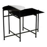 Kensington Two Tier Black And White Ombre Side Table