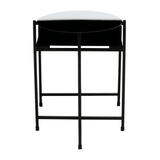 Kensington Two Tier Black And White Ombre Side Table