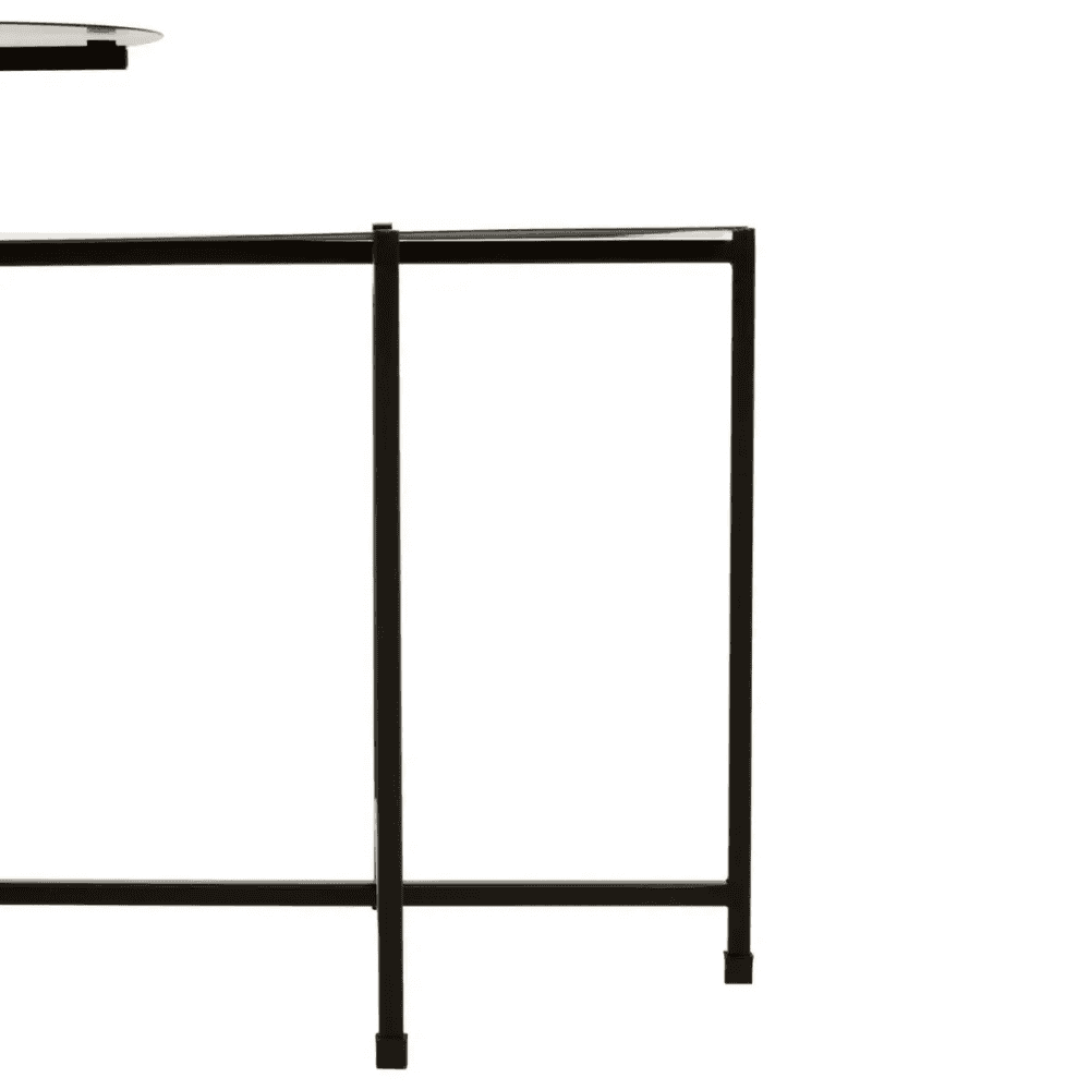 Kensington Two Tier Black And White Ombre Side Table