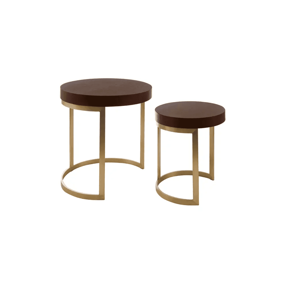 Alpine Walnut Wood Nesting Tables