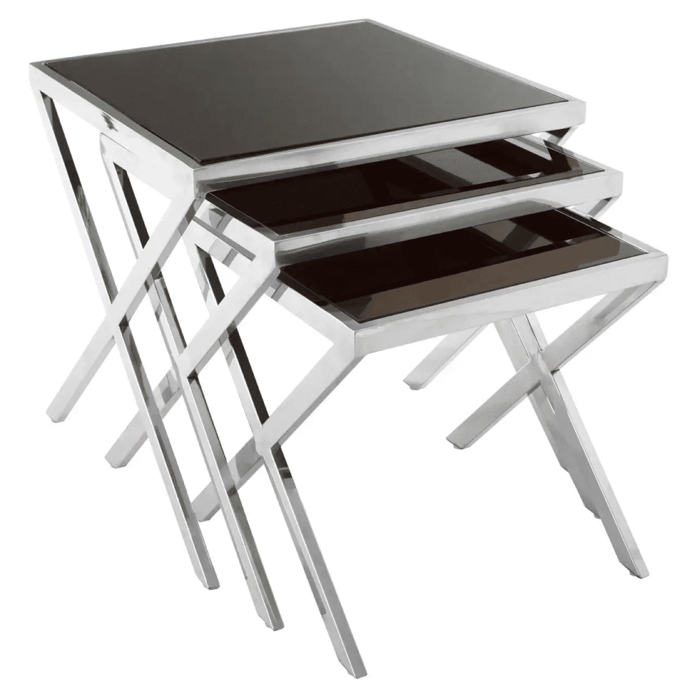 Hadley Chrome Nesting Tables