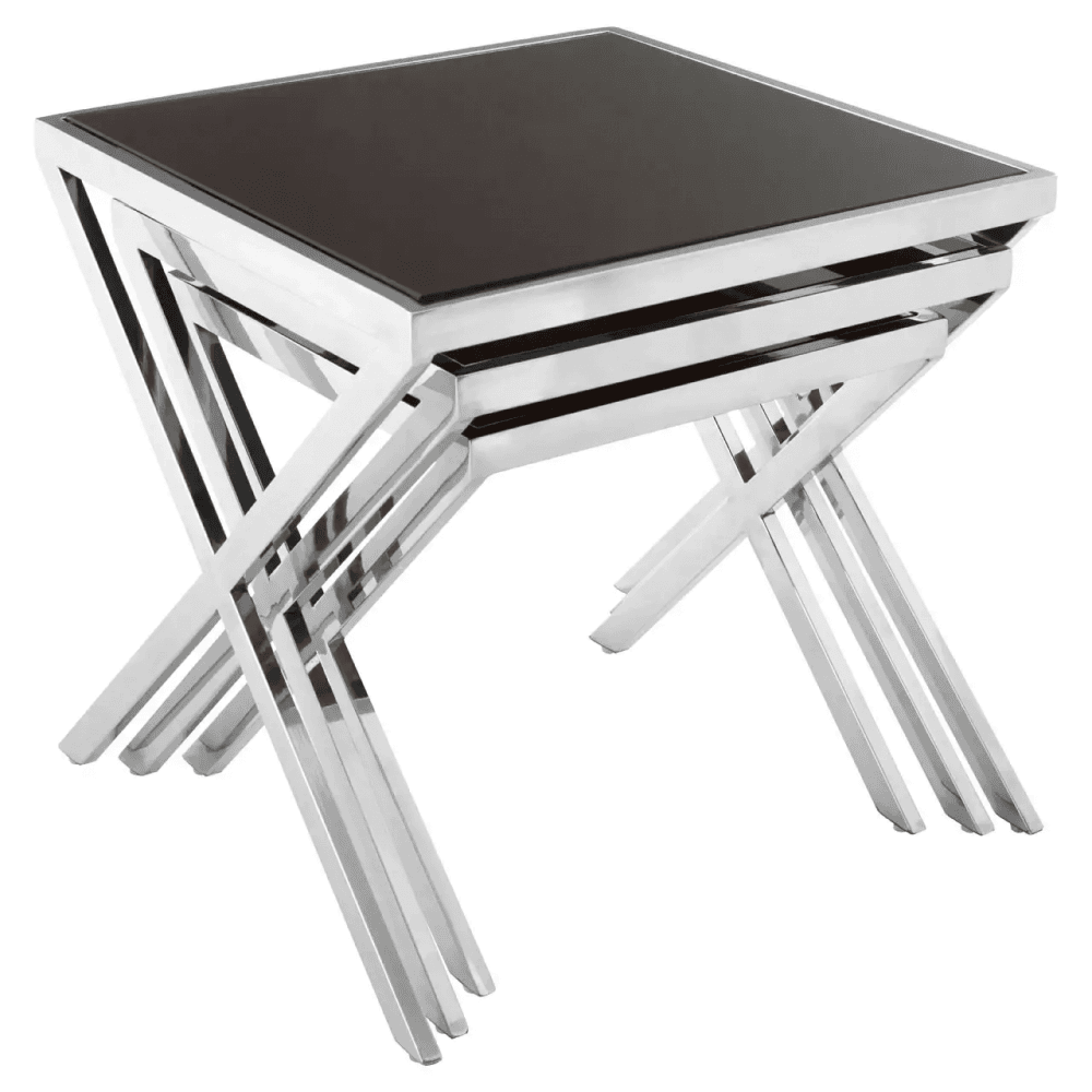 Hadley Chrome Nesting Tables