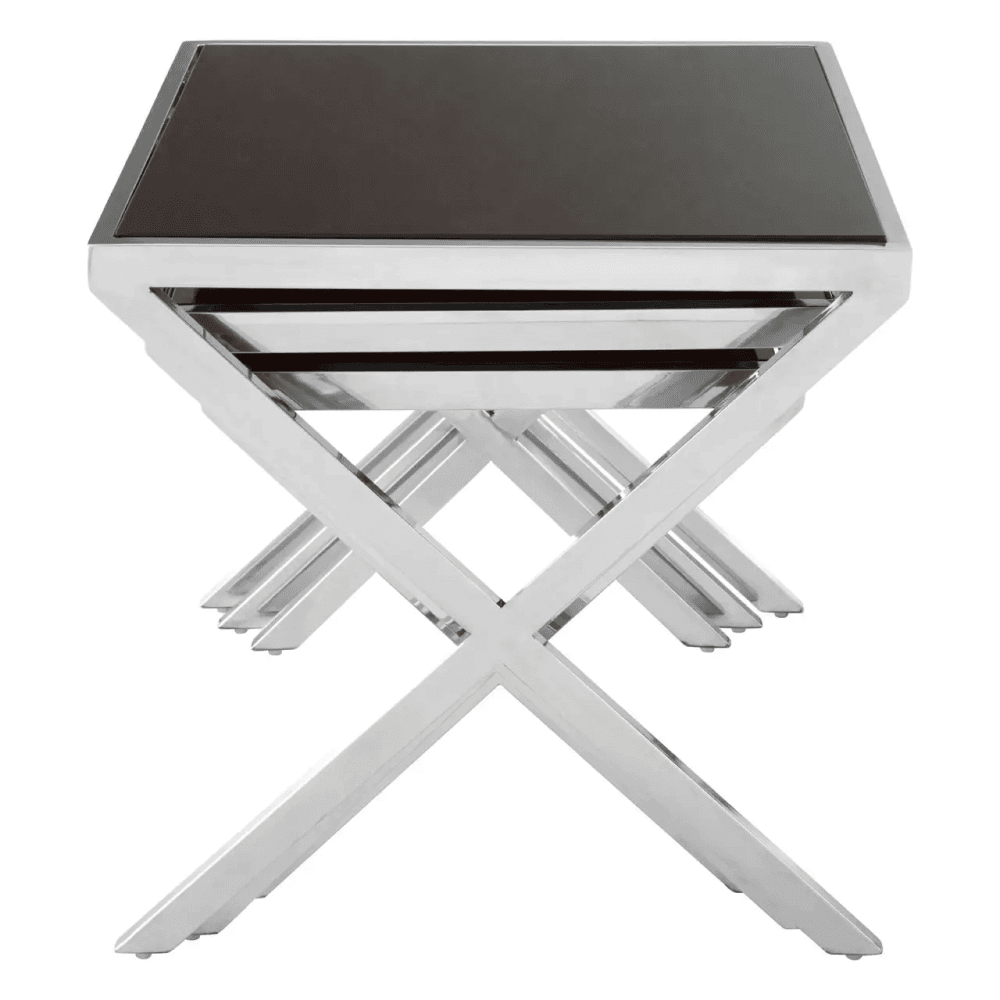 Hadley Chrome Nesting Tables