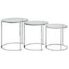Inspire Set Of 3 Silver Nesting Table S